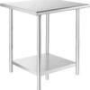 CVS Double Layer Stainless Steel Kitchen Catering Table- Food Prep Workbench Dining Table - Image 3