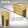 CVS Luxurious Gold/Silver Stainless Steel Bin, Commercial Restaurant Large Bin with Lid, Ashtray Bin - Image 4