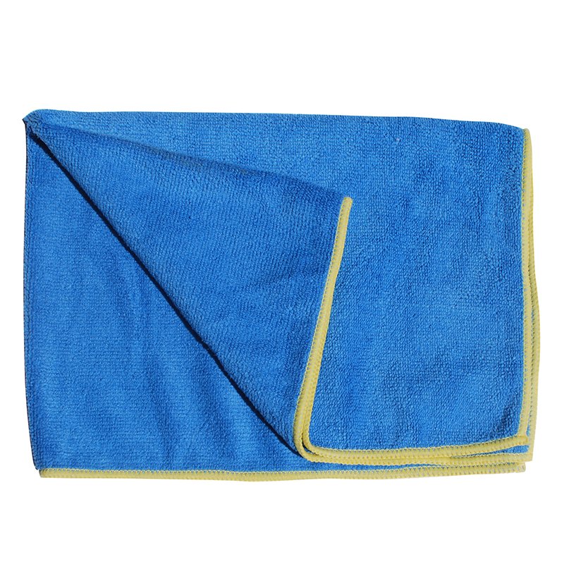 6x Premium CVS Microfibre Car Drying Towel 35×55 cm – Blue with Yellow Edge - Image 2