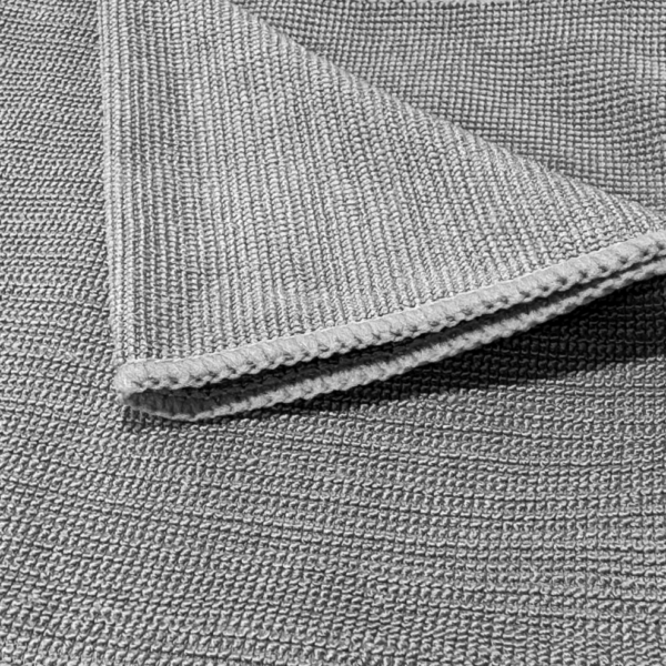 2x Grey Pinpoint Weave Microfibre Glass Cloth 60x40cm Smear Free Window Cleaning Towel - Image 3