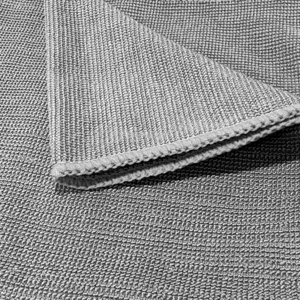 2x Grey Pinpoint Weave Microfibre Glass Cloth 60x40cm Smear Free Window Cleaning Towel - Image 3