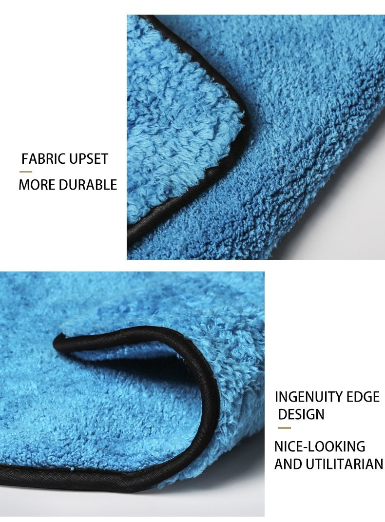 2 Pack Miracle Microfibre Cloths 60×90 cm – Large Plush Car Drying & Cleaning Towels Blue - Image 4