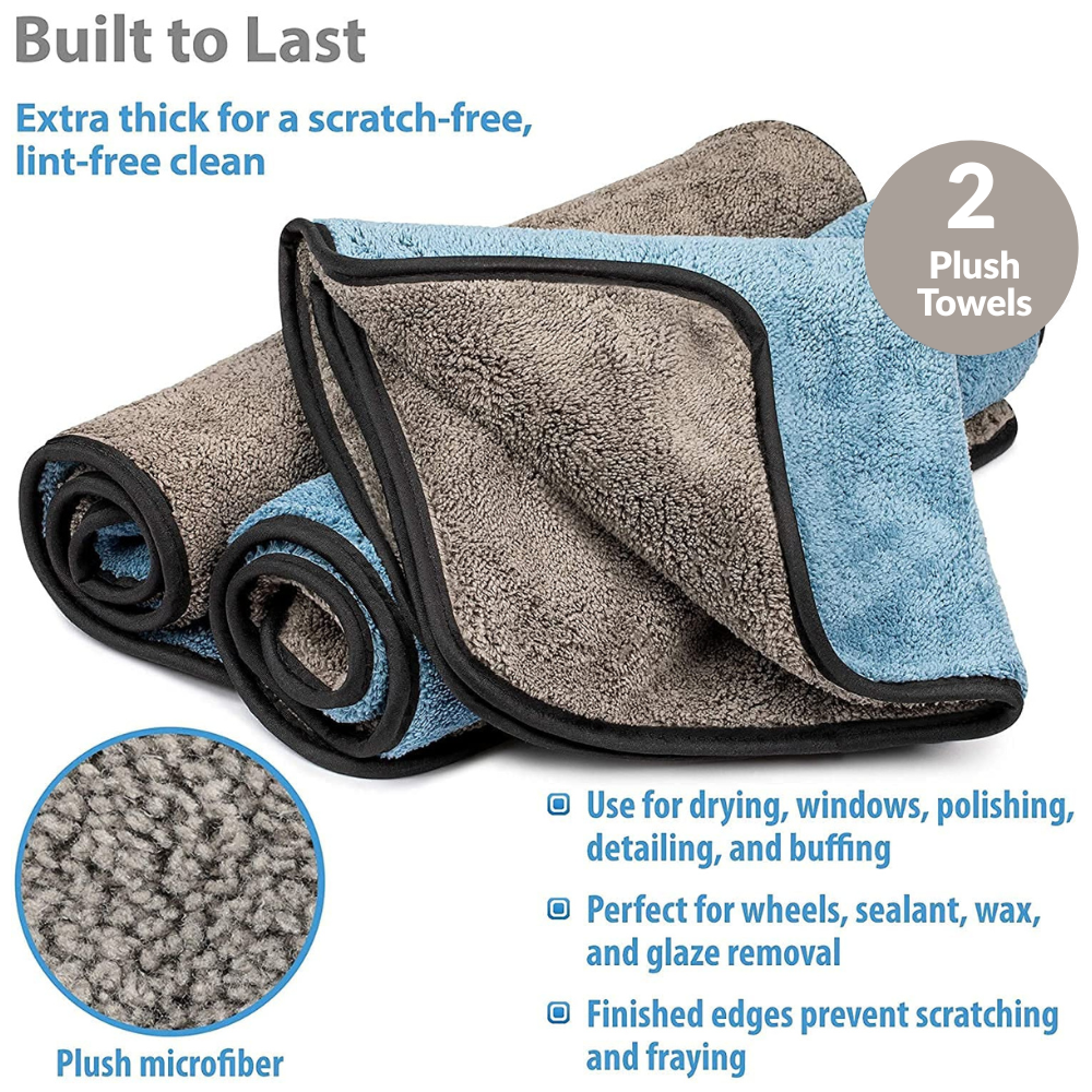 (Pack of 2) Premium Dual-Purpose Microfiber towel for Car Detailing – Scratch-Free, Ultra-Soft, Highly Absorbent Microfibre Cleaning Cloth- 40 x 45CM - Image 6
