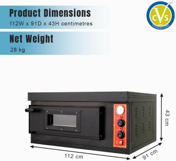 Commercial Gas Pizza Oven Outdoor, 60 x 90 x 15 cm Spacious Chamber, High-Temperature Range 600°C, Efficient Natural Gas Operation - Image 3