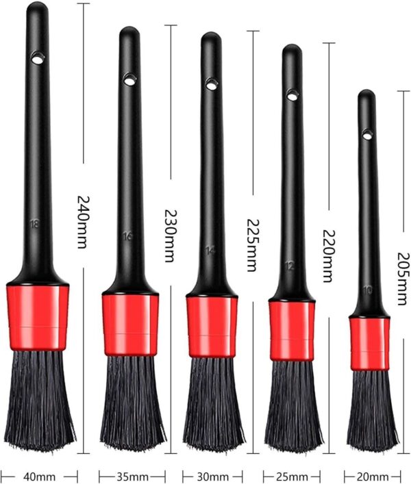 5x Martin Cox Detailing Brush - Value Pack Ideal for Exterior and Interior Surfaces - Image 2