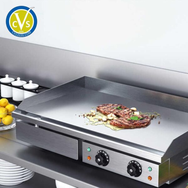 Electric Griddle with Dual Burners – 3KW High-Powered Heating, 50-300°C Temperature - Image 7