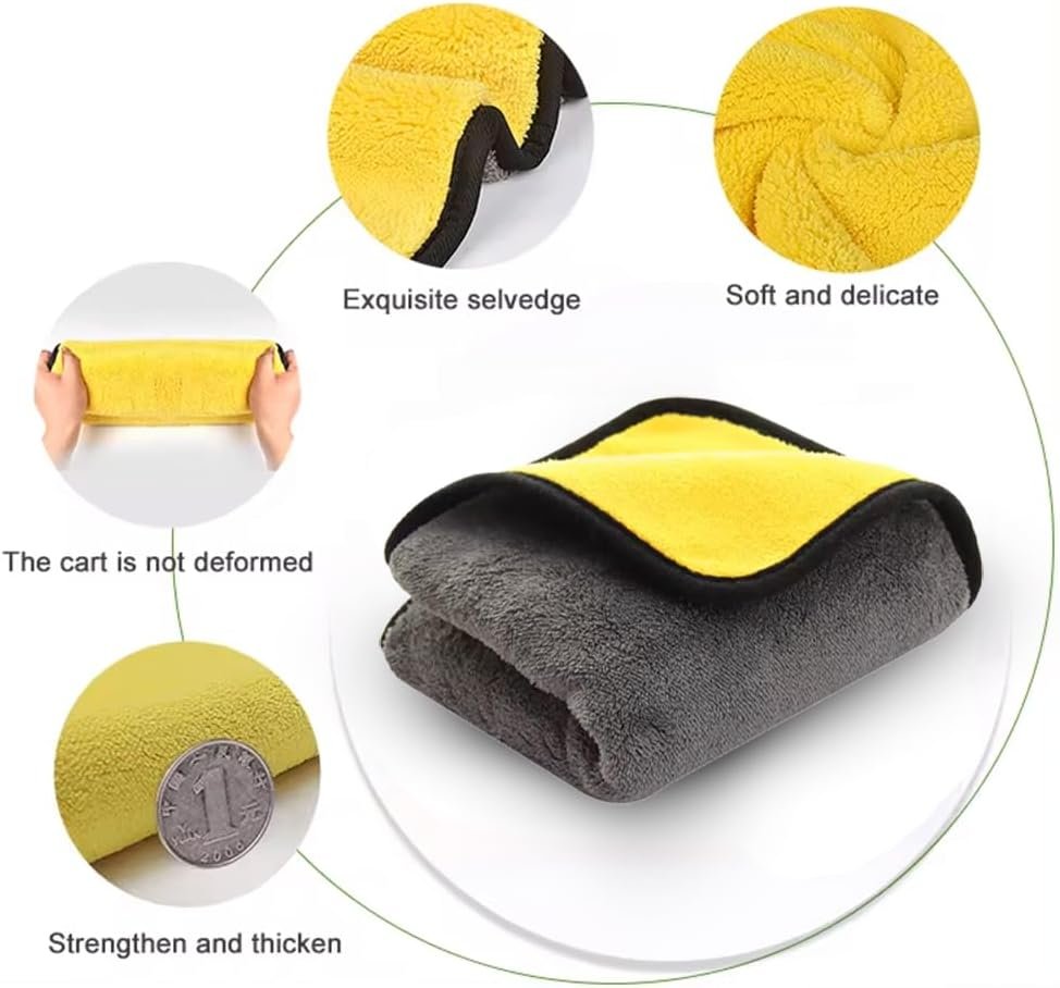 (Pack of 2) Premium Dual-Purpose Microfiber towel for Car Detailing – Scratch-Free, Ultra-Soft, Highly Absorbent Microfibre Cleaning Cloth- 40 x 45CM - Image 11