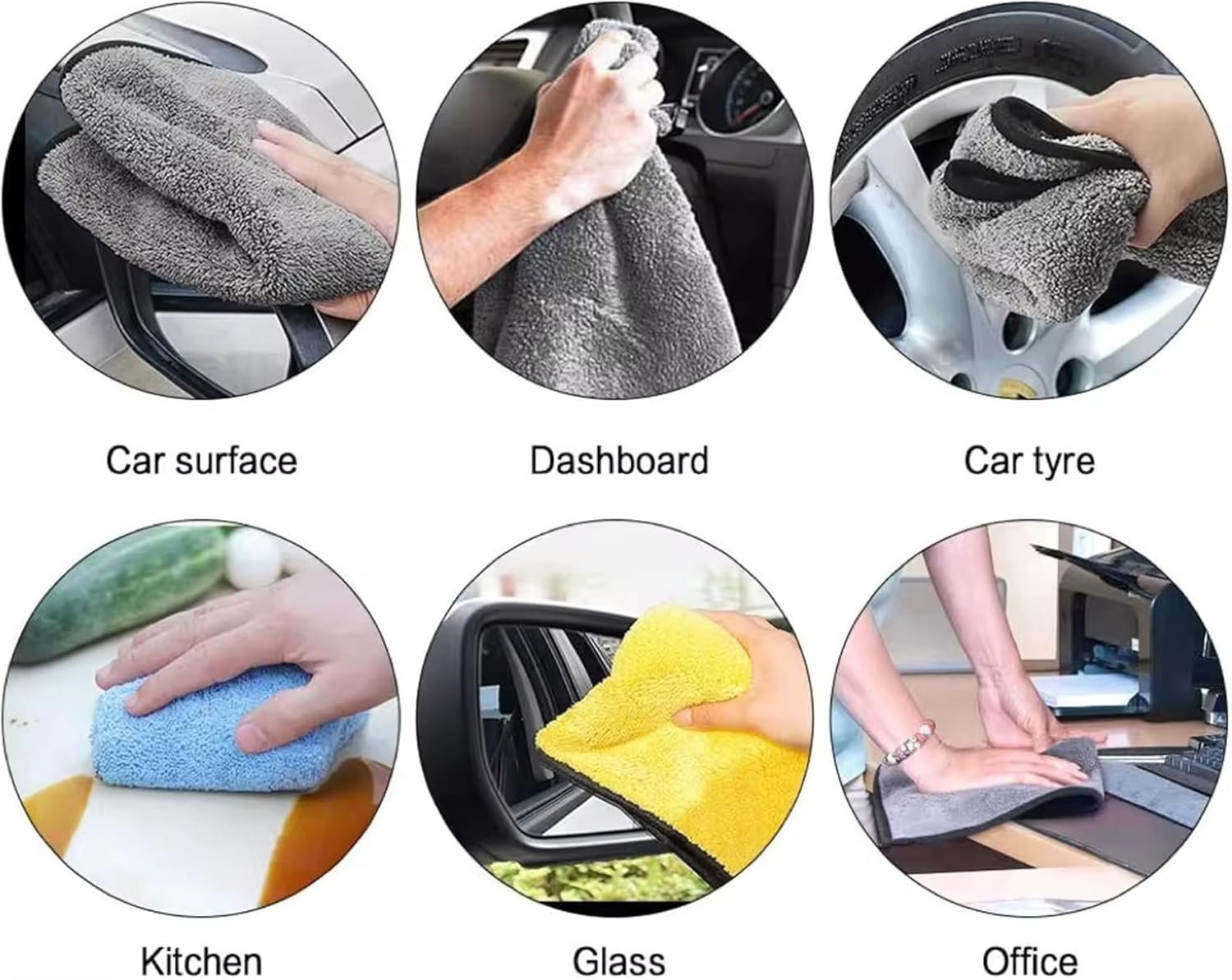 (Pack of 2) Premium Dual-Purpose Microfiber towel for Car Detailing – Scratch-Free, Ultra-Soft, Highly Absorbent Microfibre Cleaning Cloth- 40 x 45CM - Image 8
