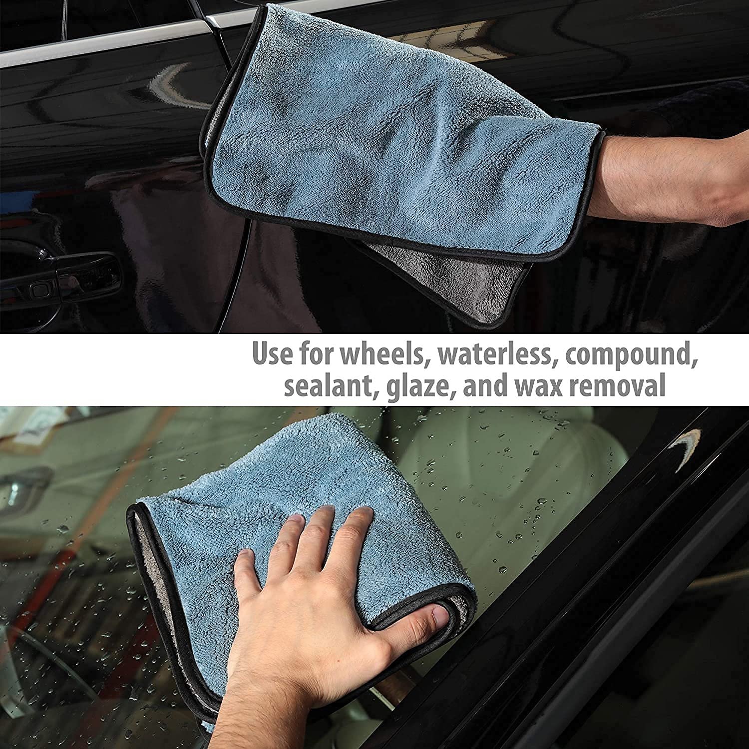 (Pack of 2) Premium Dual-Purpose Microfiber towel for Car Detailing – Scratch-Free, Ultra-Soft, Highly Absorbent Microfibre Cleaning Cloth- 40 x 45CM - Image 7