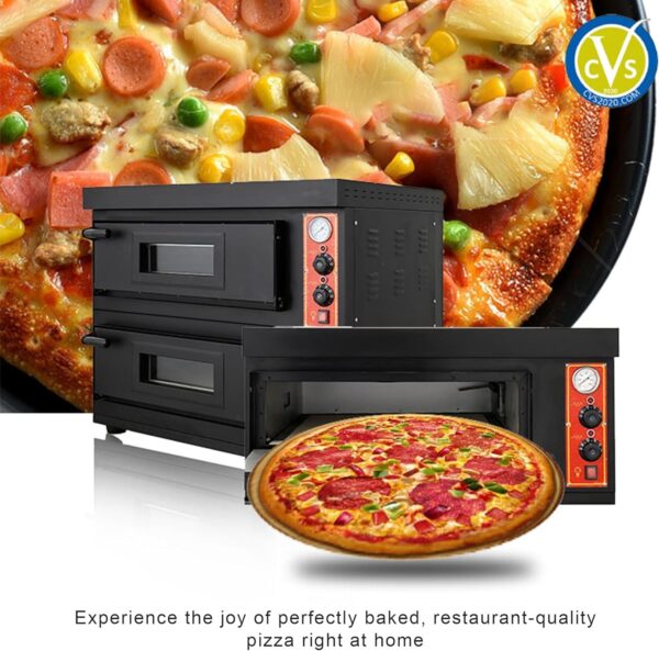 Commercial Gas Pizza Oven Outdoor, 60 x 90 x 15 cm Spacious Chamber, High-Temperature Range 600°C, Efficient Natural Gas Operation - Image 6