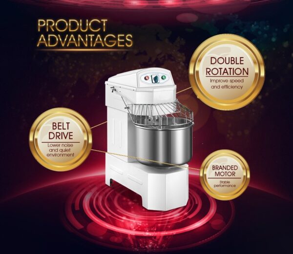 High Quality Automatic Commercial Electric 30L Dough Mixer - Image 3