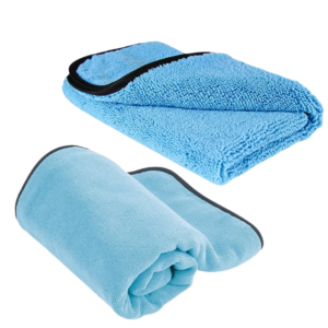 2 Pack Miracle Microfibre Cloths 60×90 cm – Large Plush Car Drying & Cleaning Towels Blue