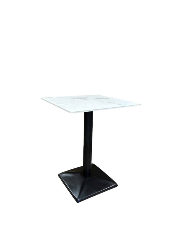 MARBLE TABLE 60 x 60cm in White - Image 2