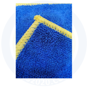 2 Pack BLUE WITH YELLOW EDGE CLOTHS 35 x55CM