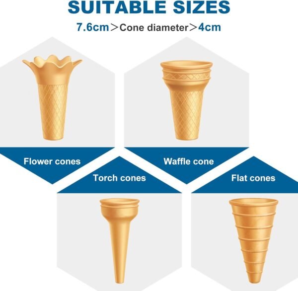 Ice Cream Cone Storage Dispenser Reusable Plastic Ice Cream Cone Holder - Image 10