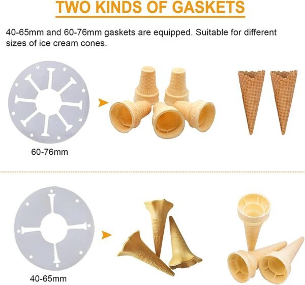 Ice Cream Cone Storage Dispenser Reusable Plastic Ice Cream Cone Holder - Image 2