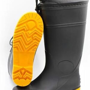 Industrial Wellington Boots Mens - Waterproof Knee Wellies Boots – Durable & Non-Slip Rubber Sole - Steel Toe Cap Wellies, Comfortable & Lightweight