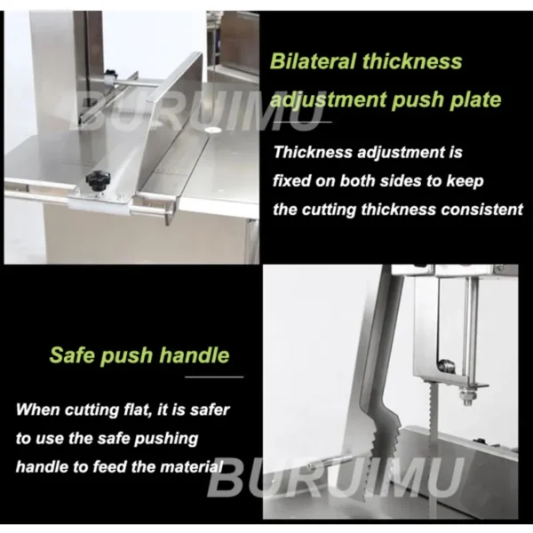 Commercial Electric Bone Saw - 2810 mm - Stainless Steel Butcher's saw HR-400A - Image 4