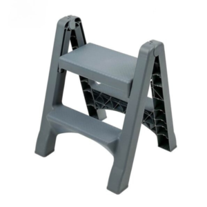 Folding 2 Step Plastic Ladder – Lightweight Portable Household Step Stool