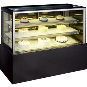 Commercial Cake Display Fridge 1.5m Glass Showcase Cabinet Pastry Fruit Cooler