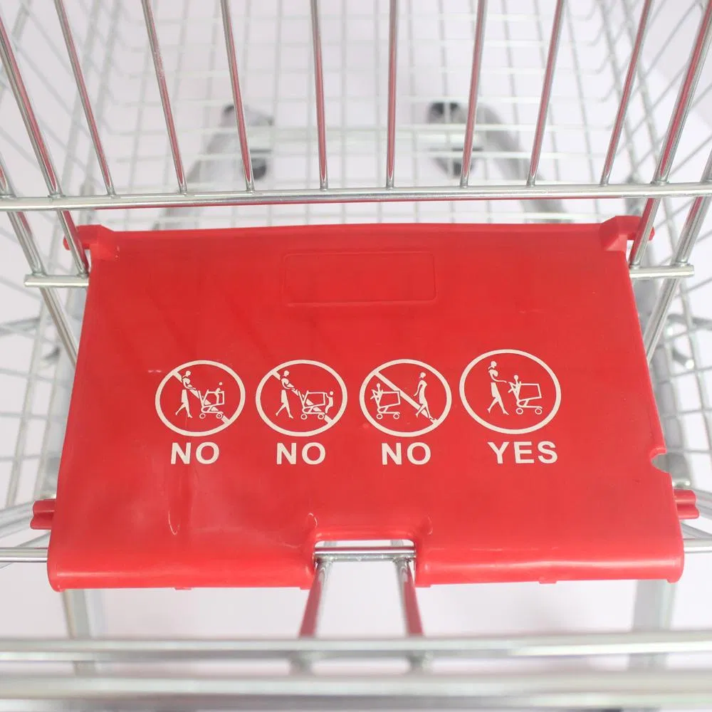 90L Heavy-Duty Metal Supermarket Shopping Trolley - Commercial Grade Child Seat - Image 3