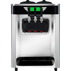 Commercial Countertop Soft Serve Ice Cream Machine 3 Flavour 18-20L/H Air Pump