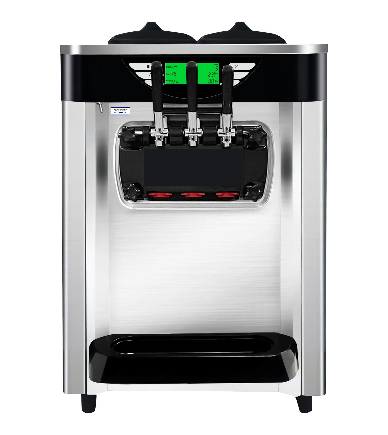 Commercial Countertop Soft Serve Ice Cream Machine 3 Flavour 18-20L/H Air Pump