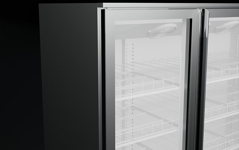 Commercial 2 Door Glass Display Freezer Plug In Upright Shop Freezer 1000L R290 - Image 6