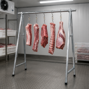Heavy Duty Stainless Steel Meat Hanging Rack A Frame Butcher Stand 5 Hooks 450kg